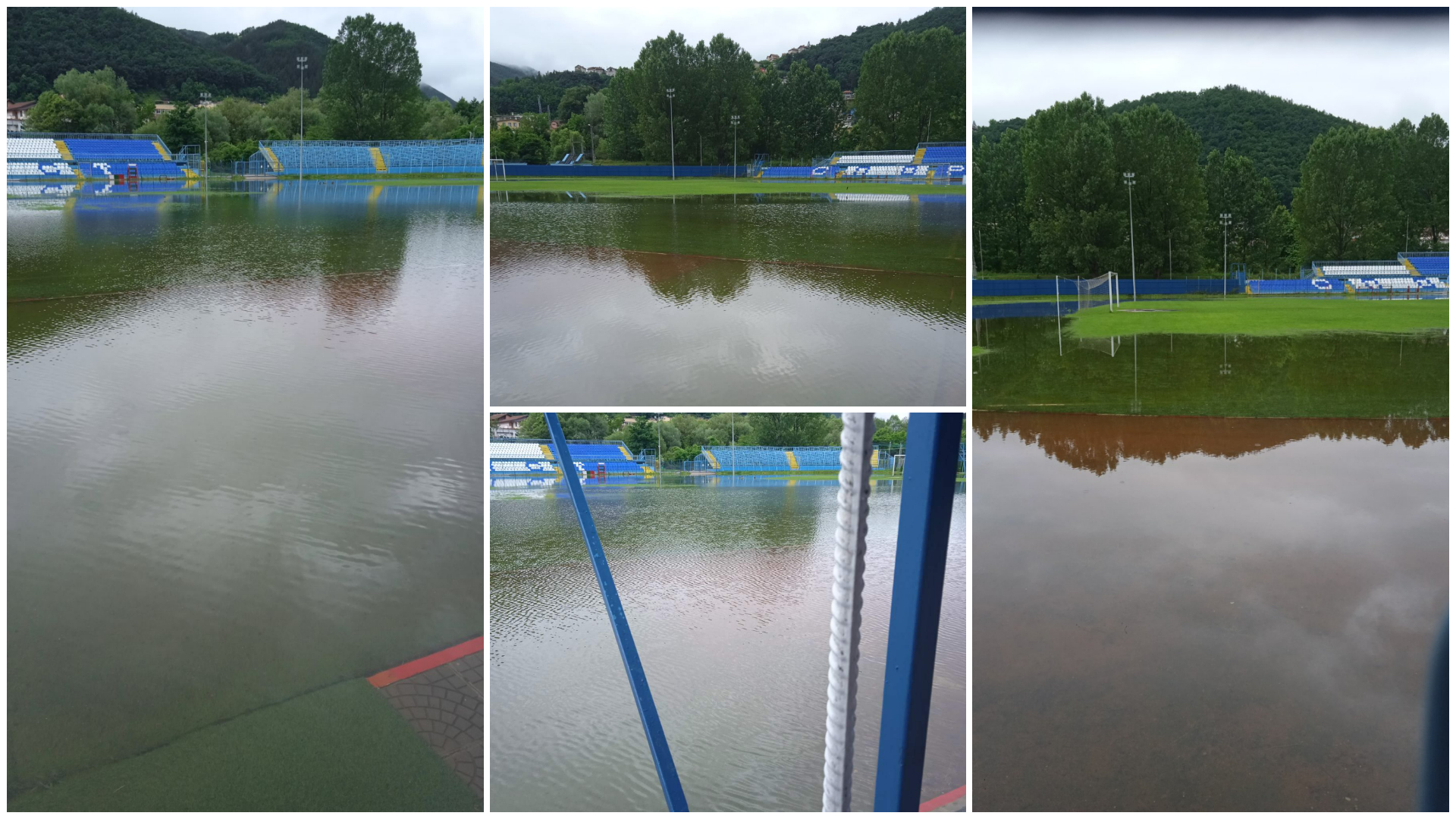 Градският стадион в Своге е наводнен което ще доведе до