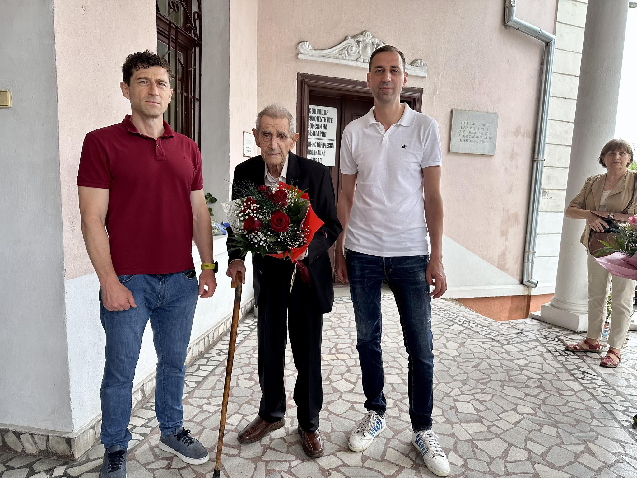 Кметът на Ямбол Валентин Ревански и неговият заместник Васил Александров