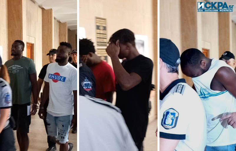 Върху част от задържаните африканци които са заминаваща се