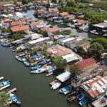 Рибарското селище край Бургас от високо