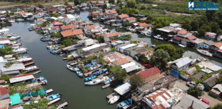 Рибарското селище край Бургас от високо