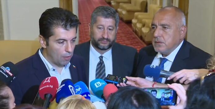 Кирил Петков, Христо Иванов и Бойко Борисов