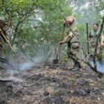 Пожар, военни