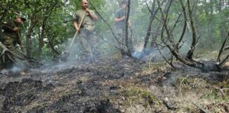 Пожар, военни