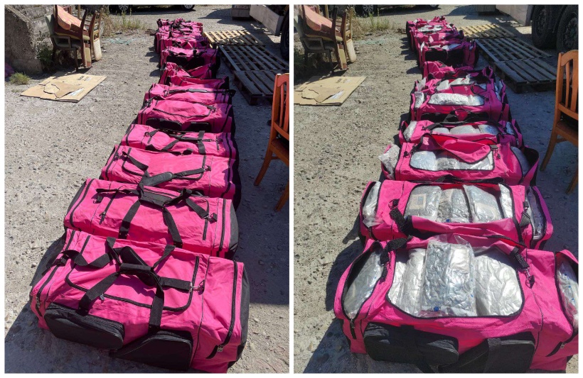 Сакове с марихуана Снимка Агенция Митници 219 кг марихуана задържаха митнически