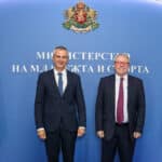 Министър Димитър Илиев и посланик Жоел Мейер