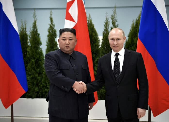 Ким Чен Ун и Владимир Путин.