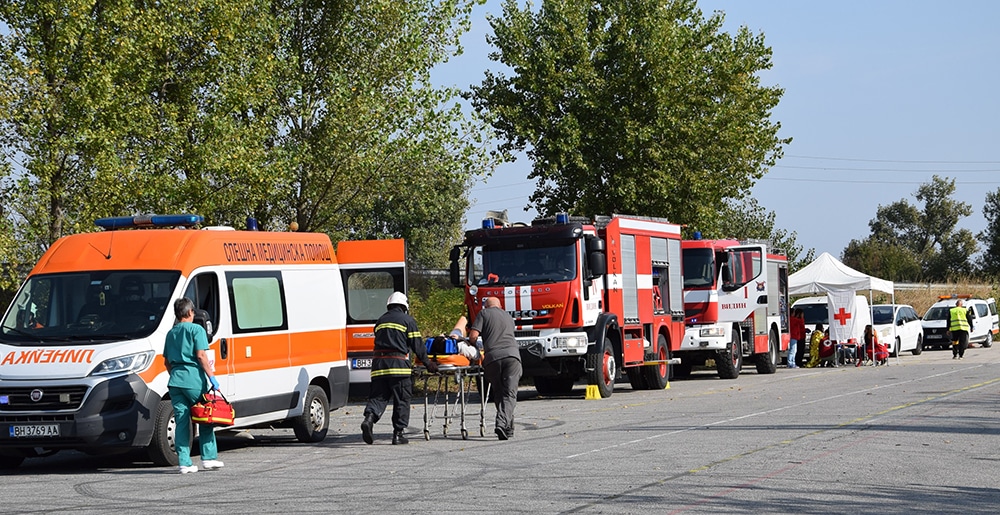 Съвместно областно учение на съставните части на Единната спасителна система