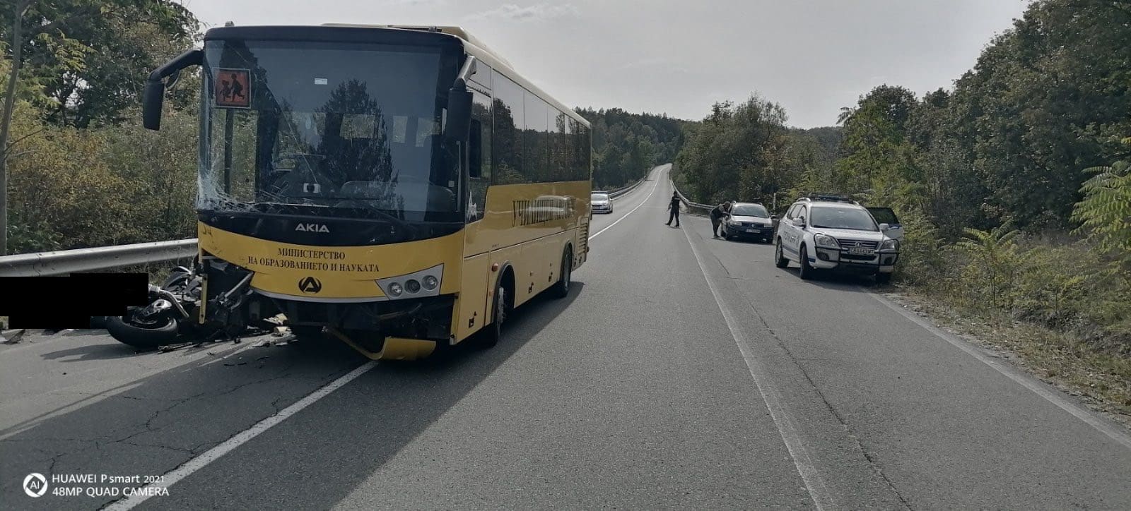 36 годишен бургазлия е загинал при катастрофа между мотоциклет и училищен