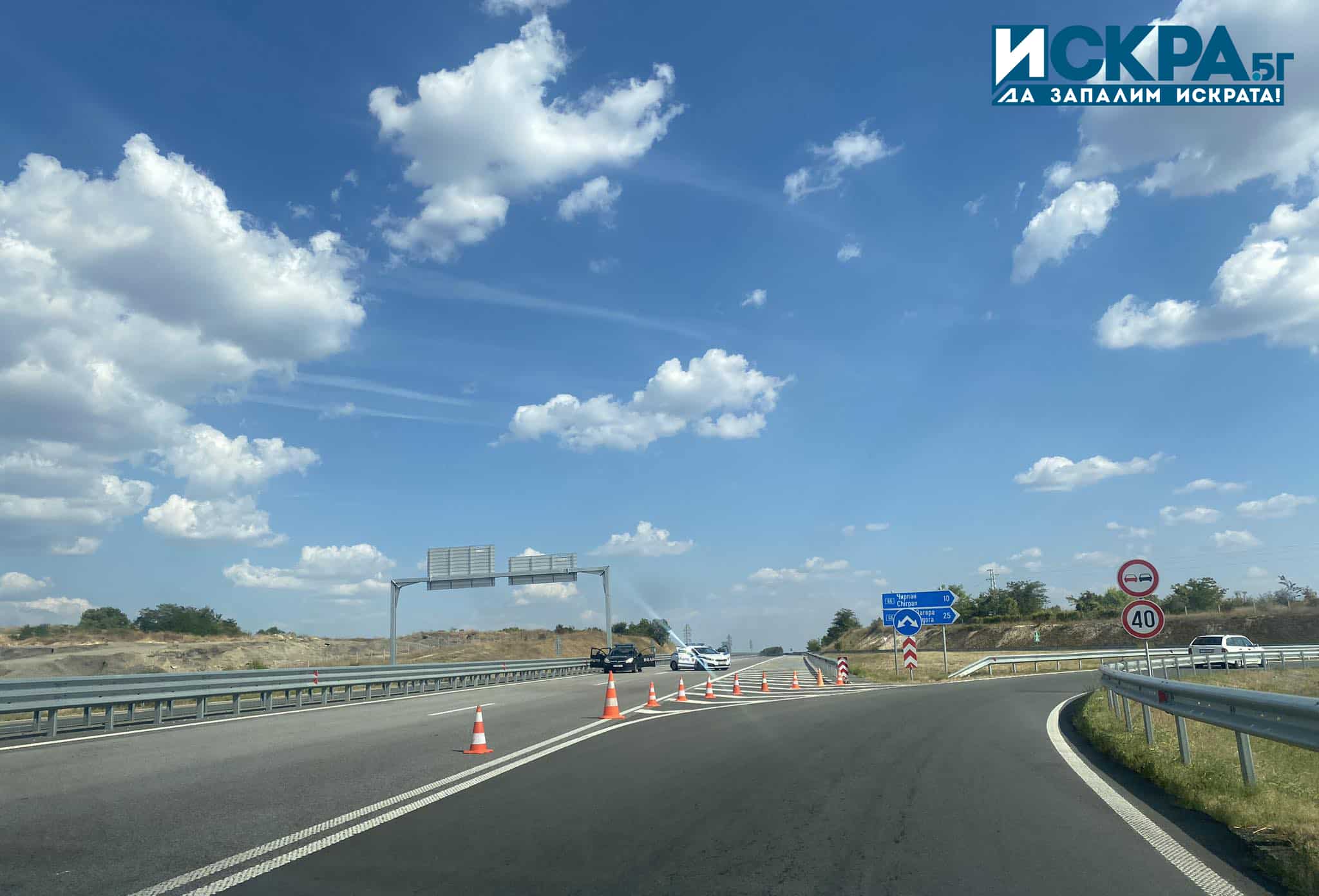 Движението по АМ Тракия от пътен възел Свобода при Чирпан