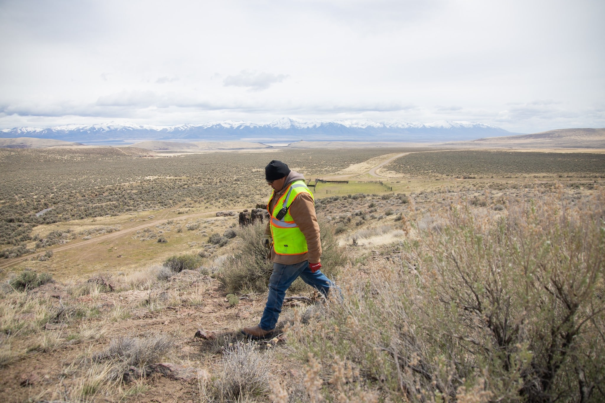 Във високата пустиня на щата Невада близо до границата с