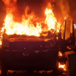 Запален автомобил