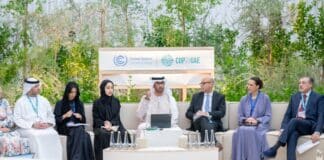 Султан ал-Джабер на преговорите на COP28 в ОАЕ.