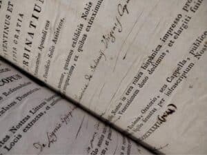 Фиг. 6. Новооткрито свидетелство за предоставени реликви на храма в с. Белозем „ Св. Франциск от Асизи“.