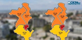 Разпределение на регистрираните престъпления по РУ през двата периода