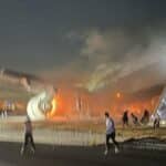 Горящ самолет.