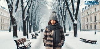 Млада жена, зима