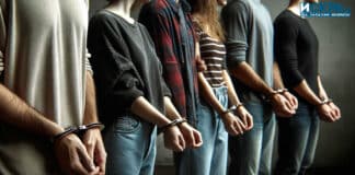 Престъпна група, арест, белезници