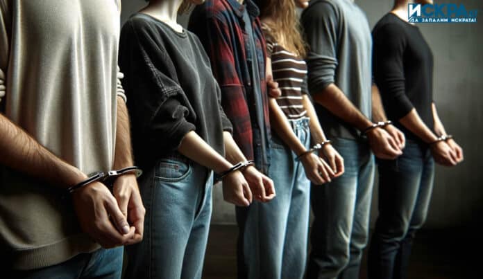 Престъпна група, арест, белезници