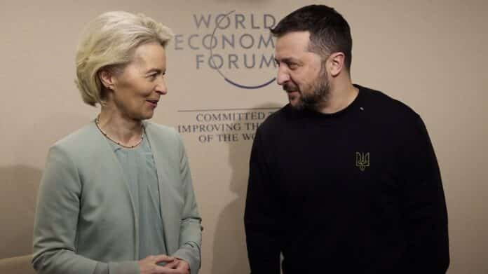 Урсула фон дер Лайен и Володимир Зеленски