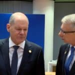 Канцлерът Олаф Шолц и акад. Николай Денков