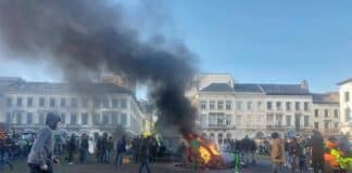 Протест в Брюксел