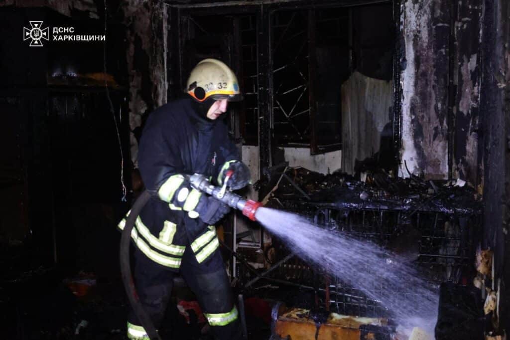 Гасене на пожар в Украйна