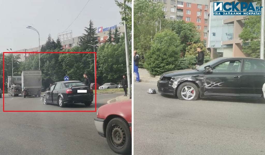 Зрелищна катастрофа е станала тази сутрин на кръговото до х л