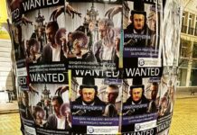 Плакати срещу Александър Йловски и Валентин Мундров