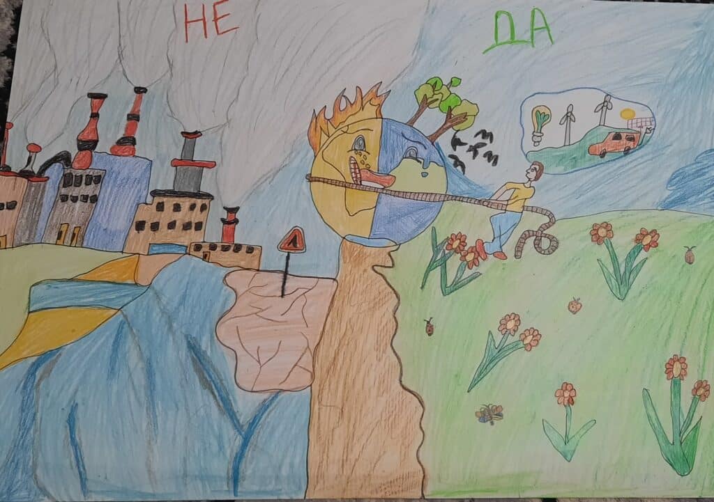 Рисунка на Аяз Четин от СУ "Йордан Йовков"