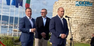 Кмет Николай Димитров, министър Евтим Милошев, президент Румен Радев