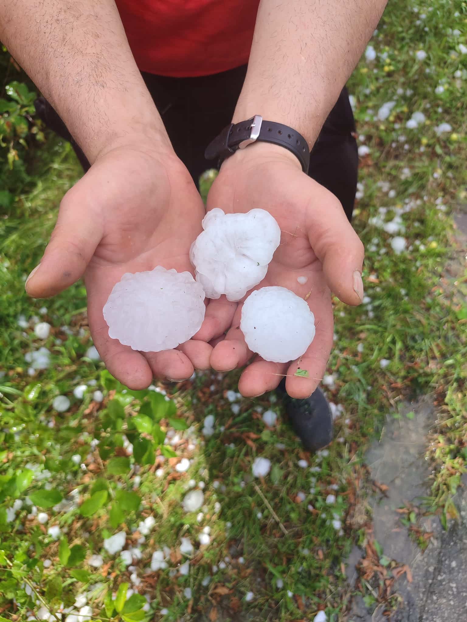 Градушка с огромни размери удари Севлиевско Това е втората буря