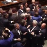 Бой в италианския парламент