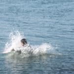 Давещ се е в море