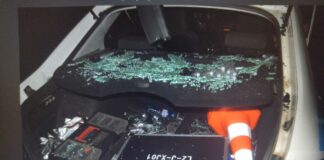 Потрошен патрулен полицейски автомобил