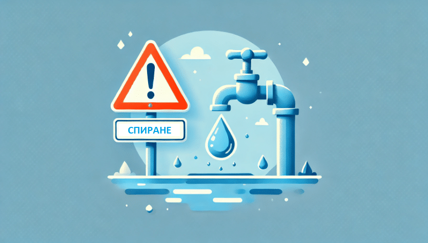 На 29 април във връзка с подмяна на спирателен кран