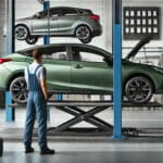 Автомобил, минаващ през задължителен годишен технически преглед