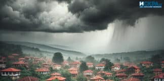 Буря и градушка над българско село