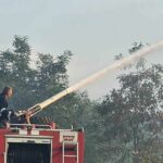 Гасенето на пожара в село Воден