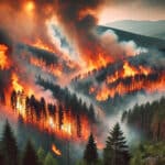 Горски пожар в България през лятото