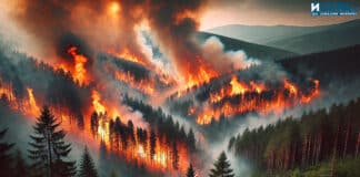 Горски пожар в България през лятото