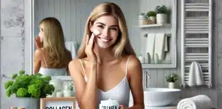 Жена използва колаген