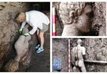 Мраморна статуя на бог Хермес, открита при разкопки в Хераклея Синтика