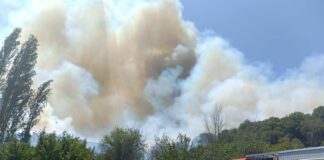 Пожарът в Струмяни, пожар