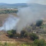 Пожар гори в ж.к. Меден Рудник