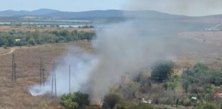 Пожар гори в ж.к. Меден Рудник