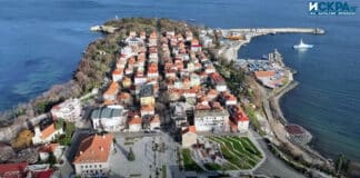 Царево и пристанището, заснети от дрон