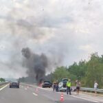 Запален автомобил на АМ тракия