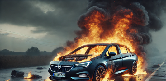 Горящ автомобил