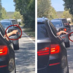 Изхвърлен незагасен фас от цигара на пътя